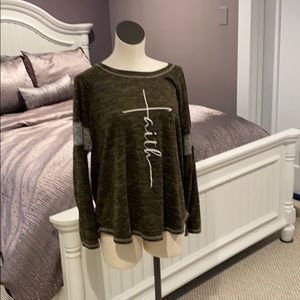 Long sleeve faith shirt.